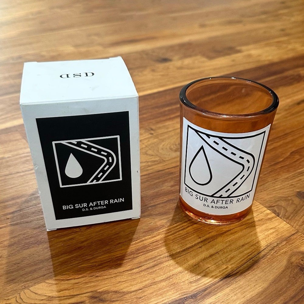 D.S. & Durga EMPTY Big Sur After Rain Candle Jar and Original Box